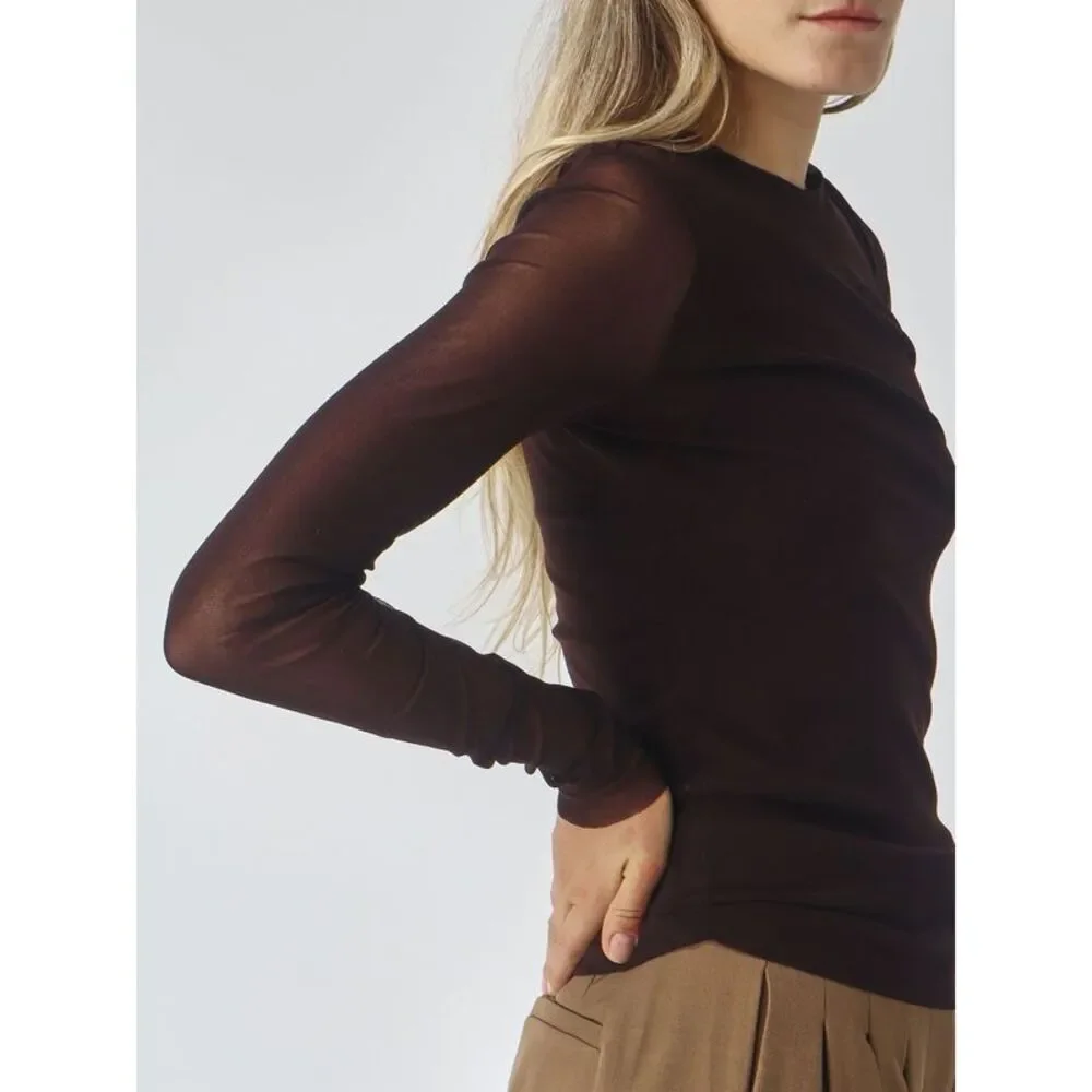 Meimeij Women Meimeij Long-Sleeved Polyamide Slim Fit Top
